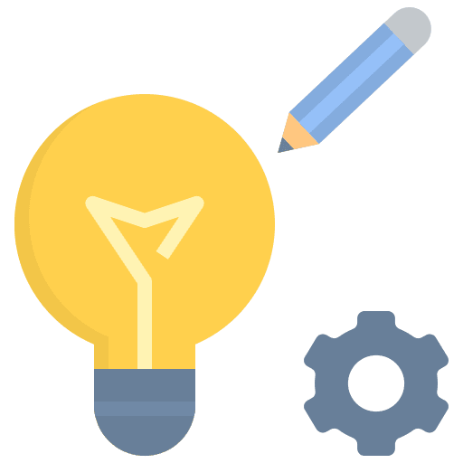 Design thinking implement prototype idea icon Design thinking implement prototype idea icon