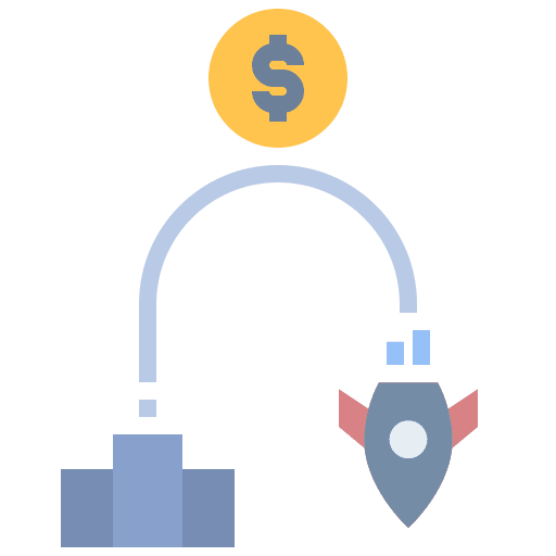 Fail business rocket bankrupt icon Fail business rocket bankrupt icon