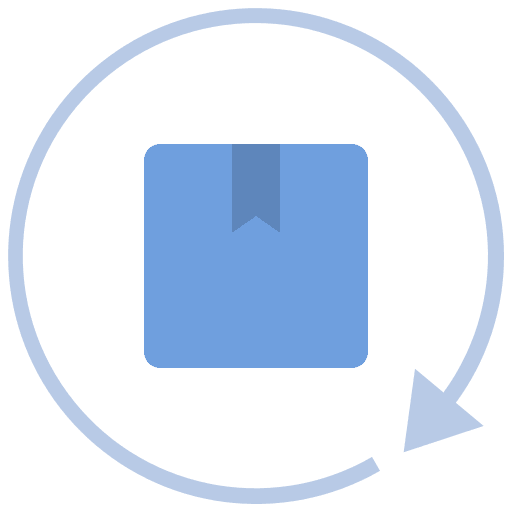 Repeatable recycle model shipping and delivery icon Repeatable recycle model shipping and delivery icon