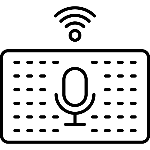 Voice assistant domotics smart speaker voice assistant icon Voice assistant domotics smart speaker voice assistant icon