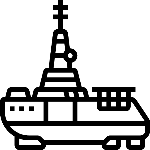 Barge boat cargo ship vehicle icon