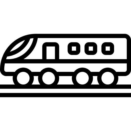 Bullet train subway vehicle transportation icon