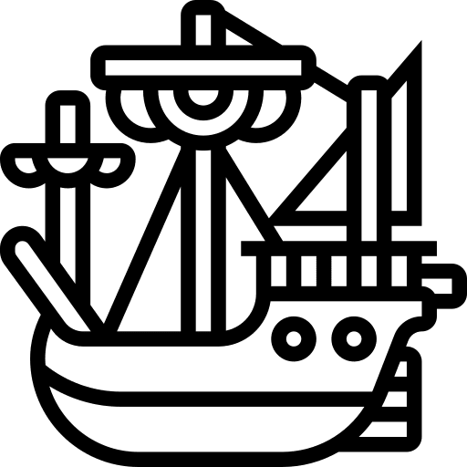 Caravel transportation galleon vehicle icon Caravel transportation galleon vehicle icon