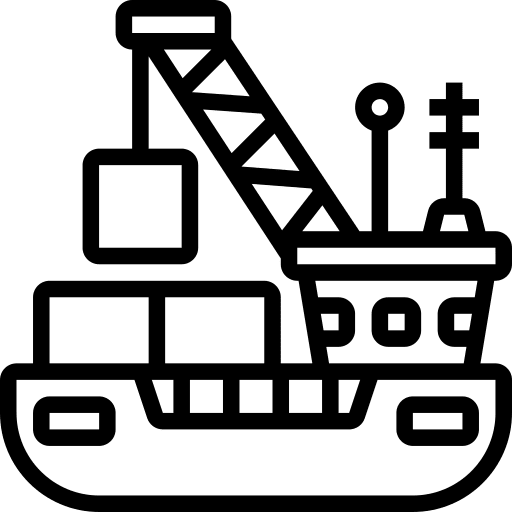 Cargo ship container shipping and delivery cargo ship icon Cargo ship container shipping and delivery cargo ship icon