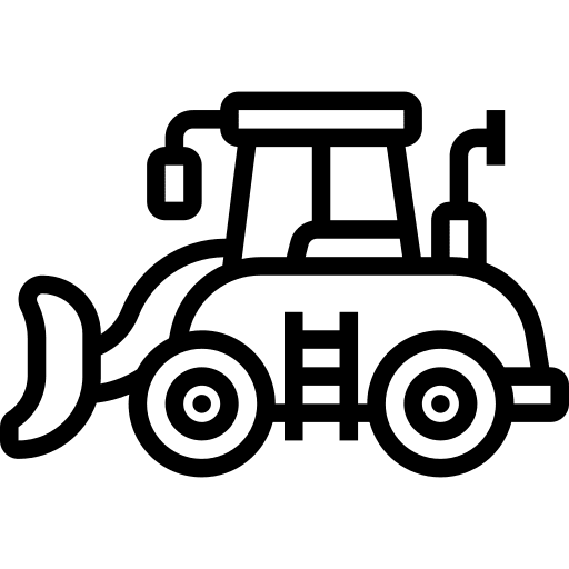 Excavator industry construction and tools vehicle icon