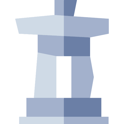 Monument architecture and city stone inukshuk icon Monument architecture and city stone inukshuk icon