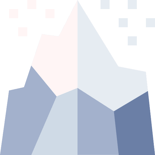 Mountain winter snowing weather icon Mountain winter snowing weather icon