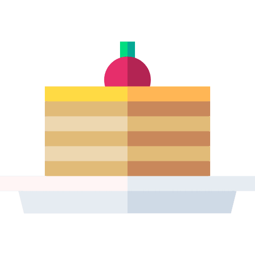 Pancakes food and restaurant bakery dish icon Pancakes food and restaurant bakery dish icon