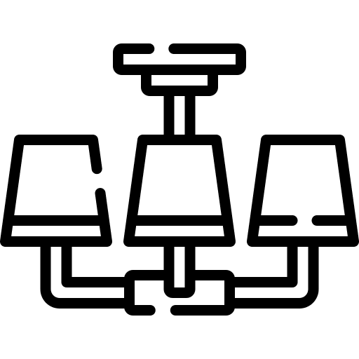 Chandelier furniture and household ceiling light icon