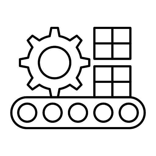 Conveyor belt gear production machine icon