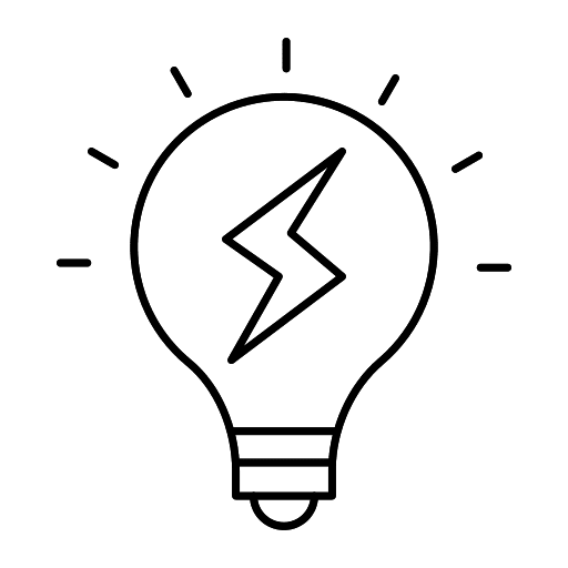 Idea light bulb electricity illumination icon