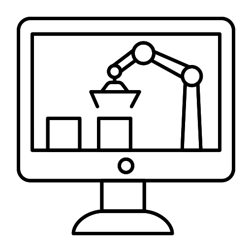 Monitor computer manufacture industry icon