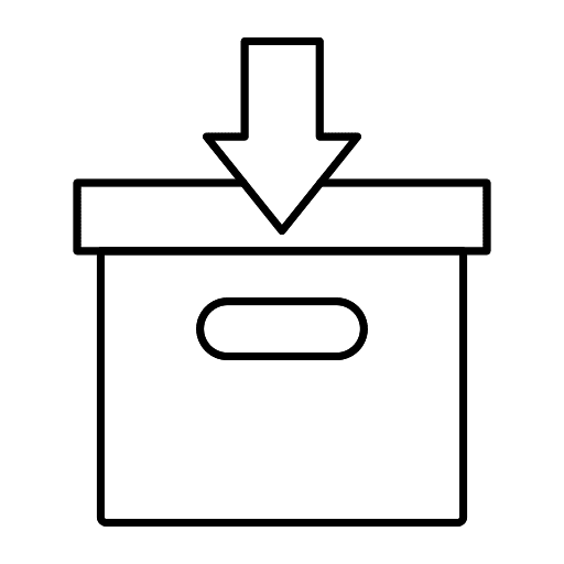 File storage down arrow file storage box icon