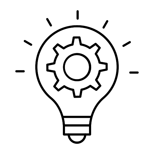 Idea innovation management gear icon