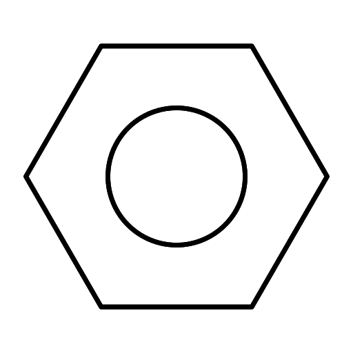 Nut construction and tools nut bolt icon