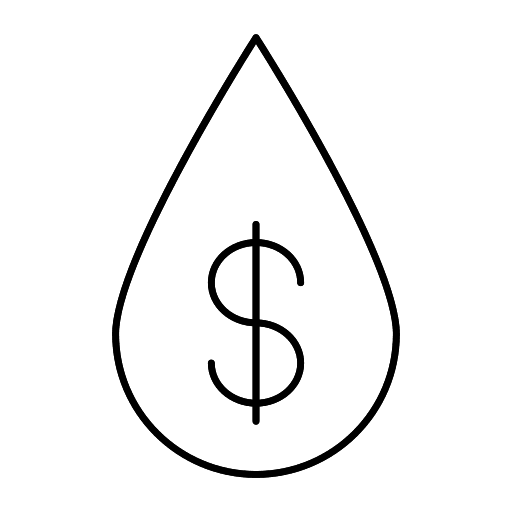 Drop industry petroleum dollar icon