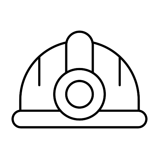 Helmet construction safe protection icon