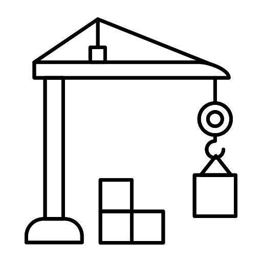 Robotic arm industry industrial robot hanging icon