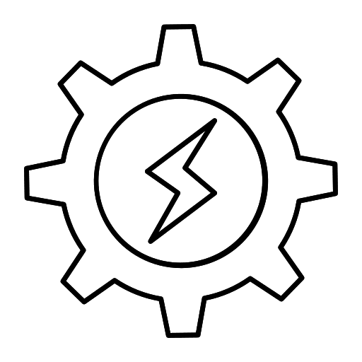 Setting energy setting bolt icon