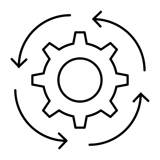 Upgrade automatic gear circular arrows icon