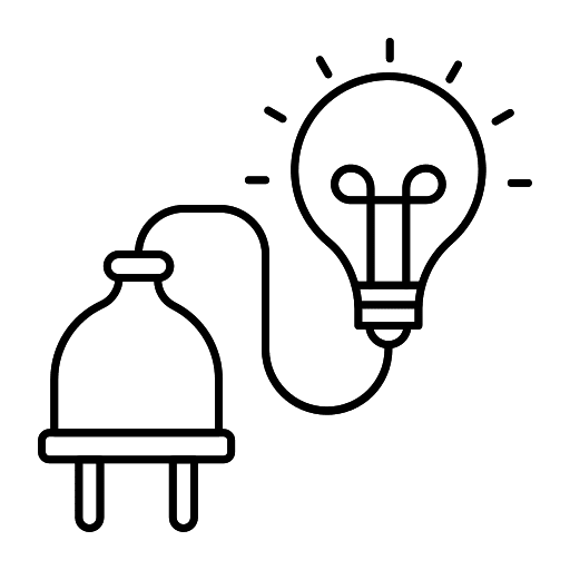 Bulb electronics light bulb icon