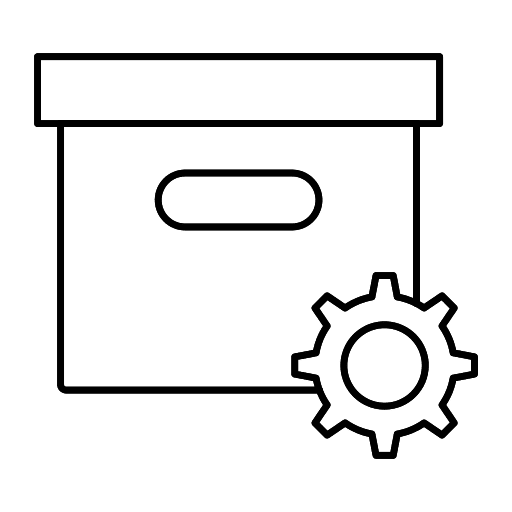 Setting gear setting shipping and delivery icon