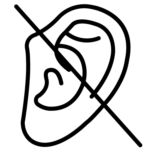 Deafness disabled body part medical icon