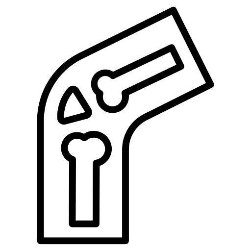 Knee knee healthcare and medical bone icon