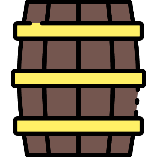 Barrel powder wine food and restaurant icon Barrel powder wine food and restaurant icon