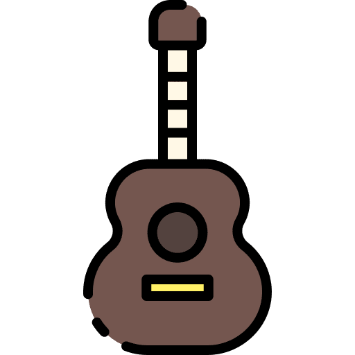Guitar food and restaurant acoustic guitar string instrument icon Guitar food and restaurant acoustic guitar string instrument icon