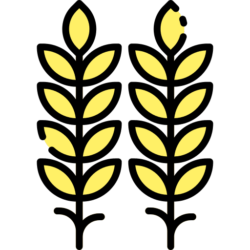 Wheat food and restaurant grain branch icon Wheat food and restaurant grain branch icon