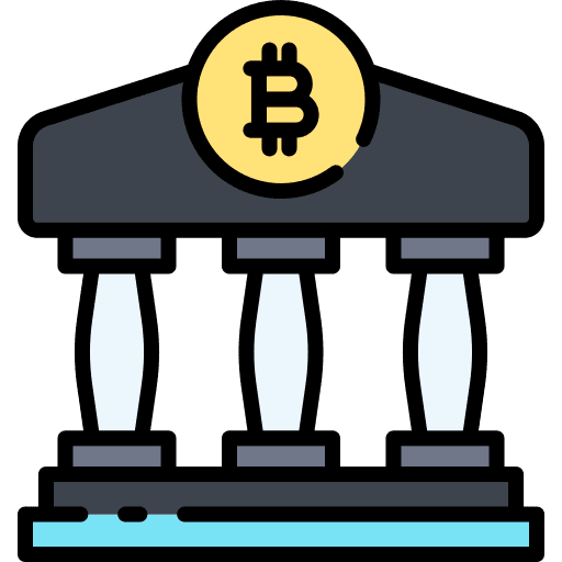 Bank bank money building icon