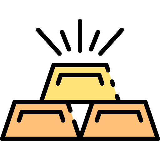 Gold ingot value treasure gold ingots icon