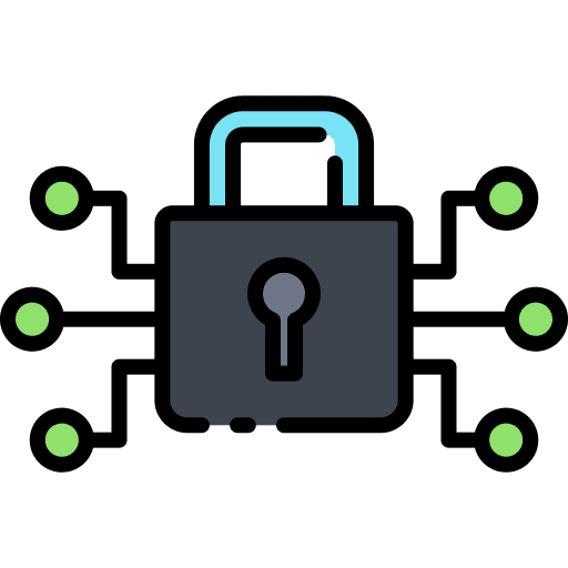 Lock information security locked network icon