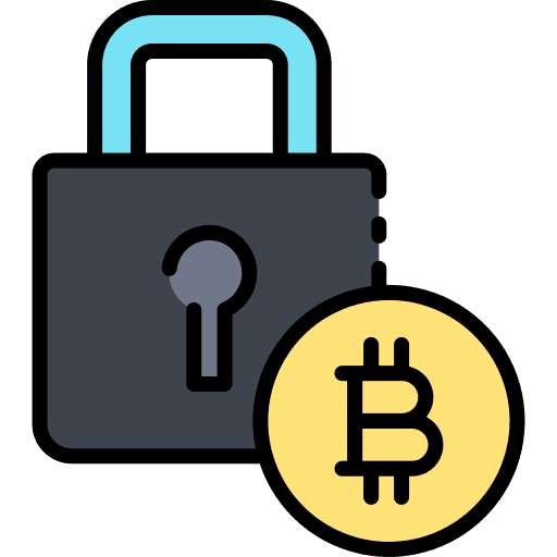 Secure credit card locked protection icon