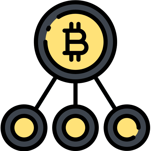 Share business and finance bitcoin encryption cryptocurrency icon
