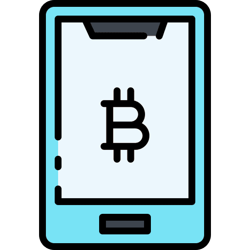 Smartphone smartphone bitcoin digital currency icon