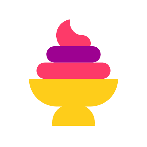 Cream sweet food and restaurant whipped cream icon