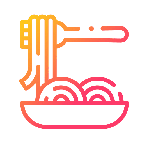 Pasta plate pasta spaghetti icon