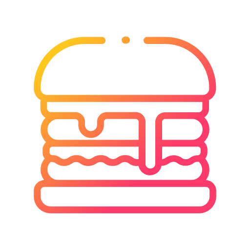 Hamburger junk food burger food and restaurant icon Hamburger junk food burger food and restaurant icon