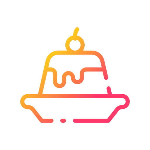 Pudding sugar jelly food and restaurant icon Pudding sugar jelly food and restaurant icon