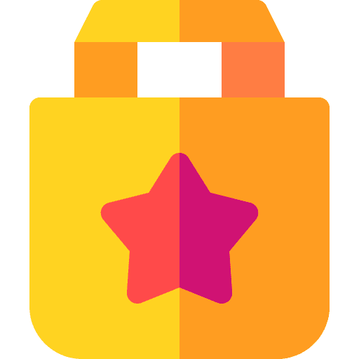 Bag commerce and shopping store branding icon