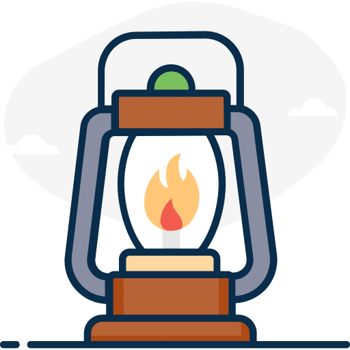 Lantern lantern fire lamp camping icon
