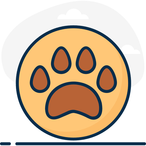 Paw footprint paws dog icon