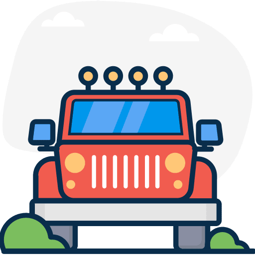 Safari car suv jeep icon