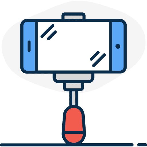 Selfie stick mobile phone stabilizer selfie stick icon