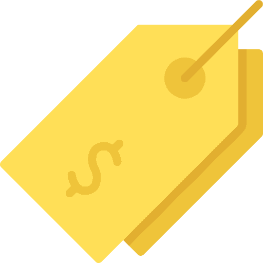 Price tag dollar shopping store label icon