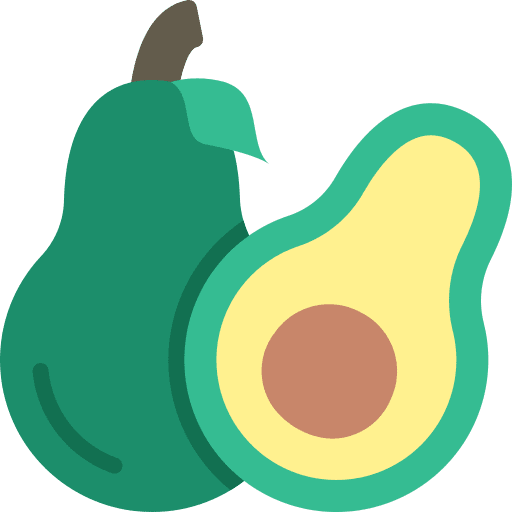 Avocado nutrition diet vegetarian icon