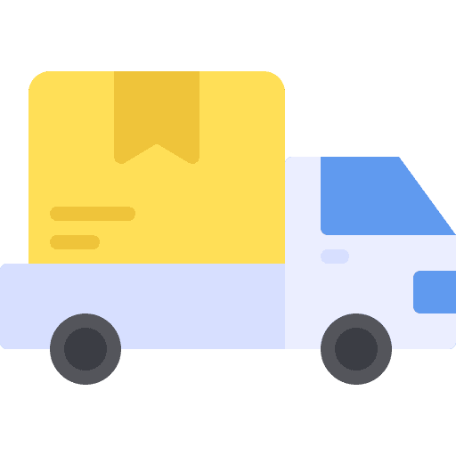 Delivery truck box shipping and delivery transport icon