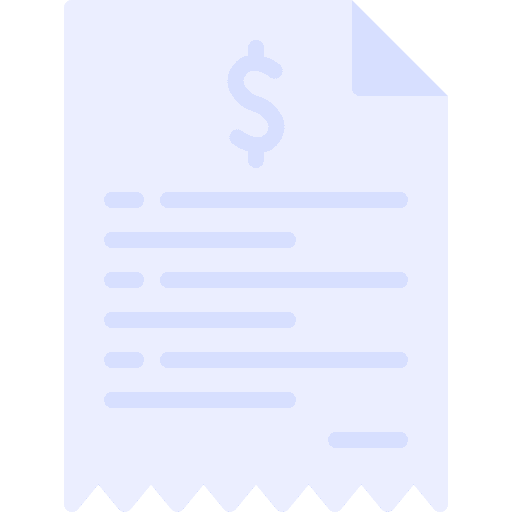 Invoice ticket receipt dollar icon